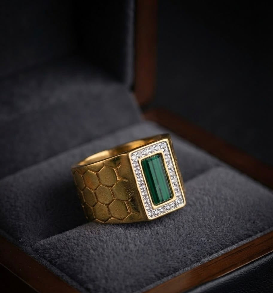 luxury green ring