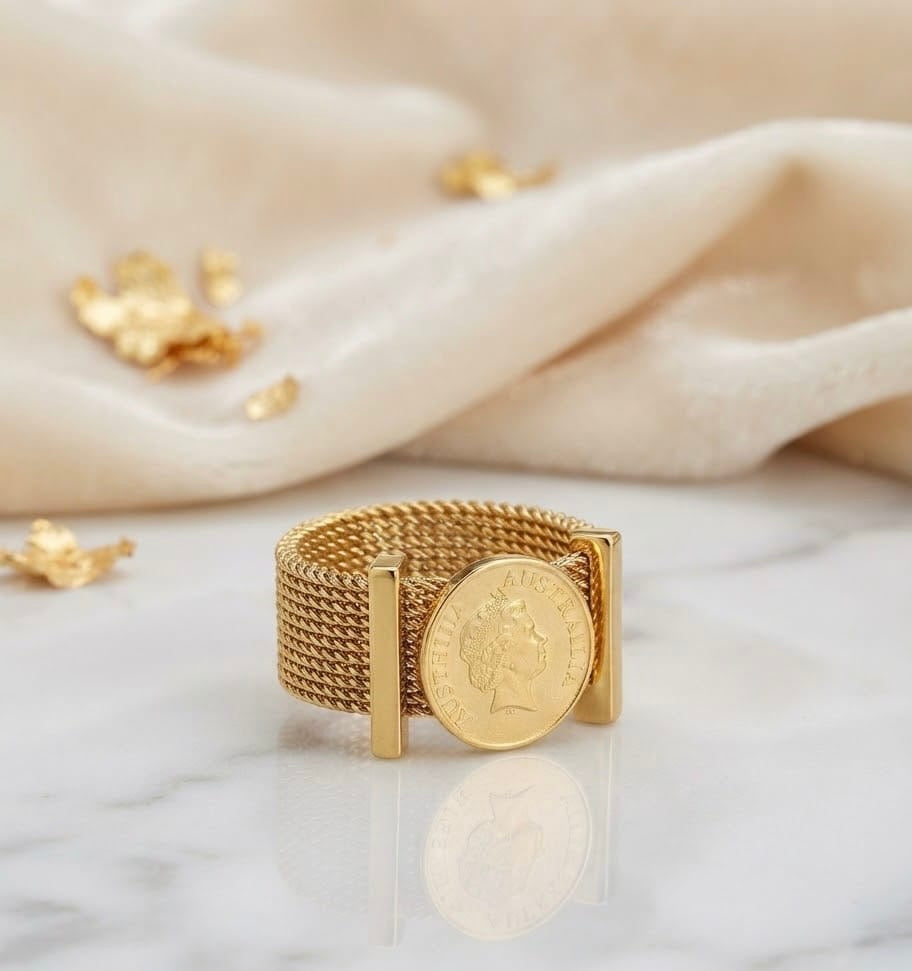 Australian Dollar gold Ring