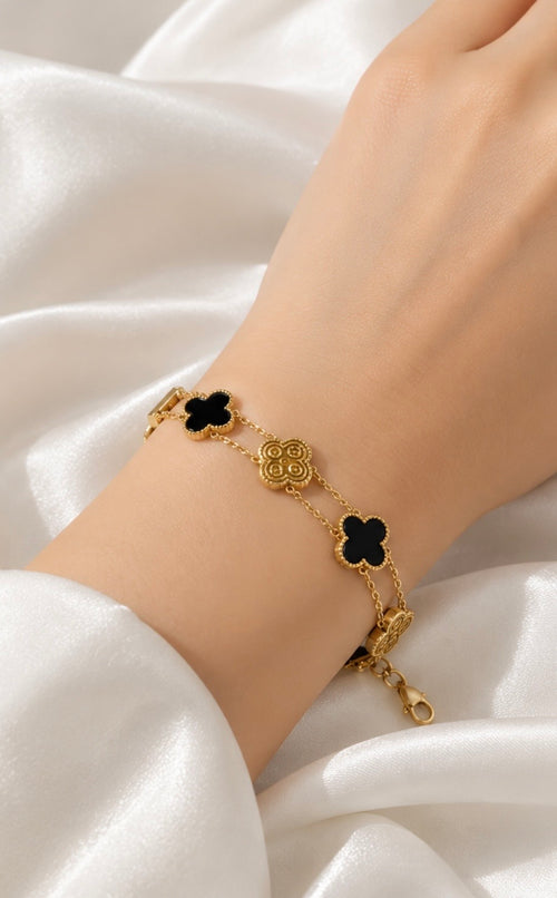Double Chain Clover | Bracelet