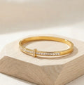 Modern T-Bar Crystal Anti-Tarnish Solid for Women✨
