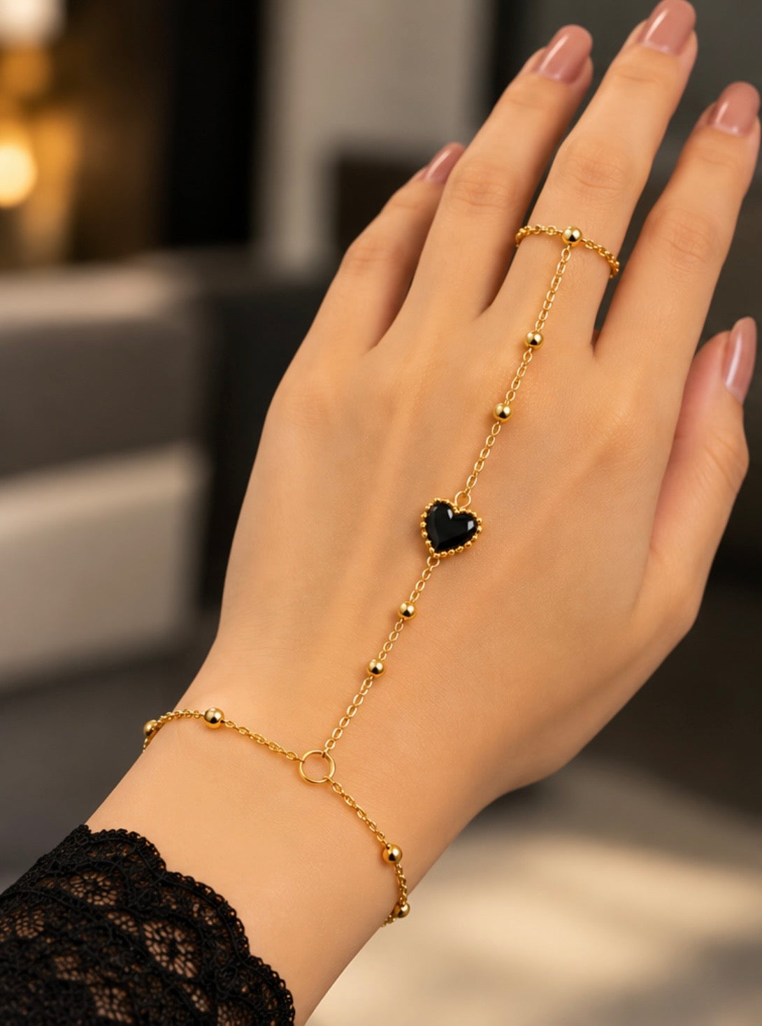 Daimond Black stone | HANDCHAIN