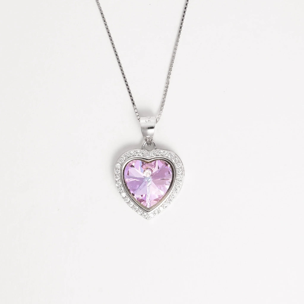 Lilac diamond pendant