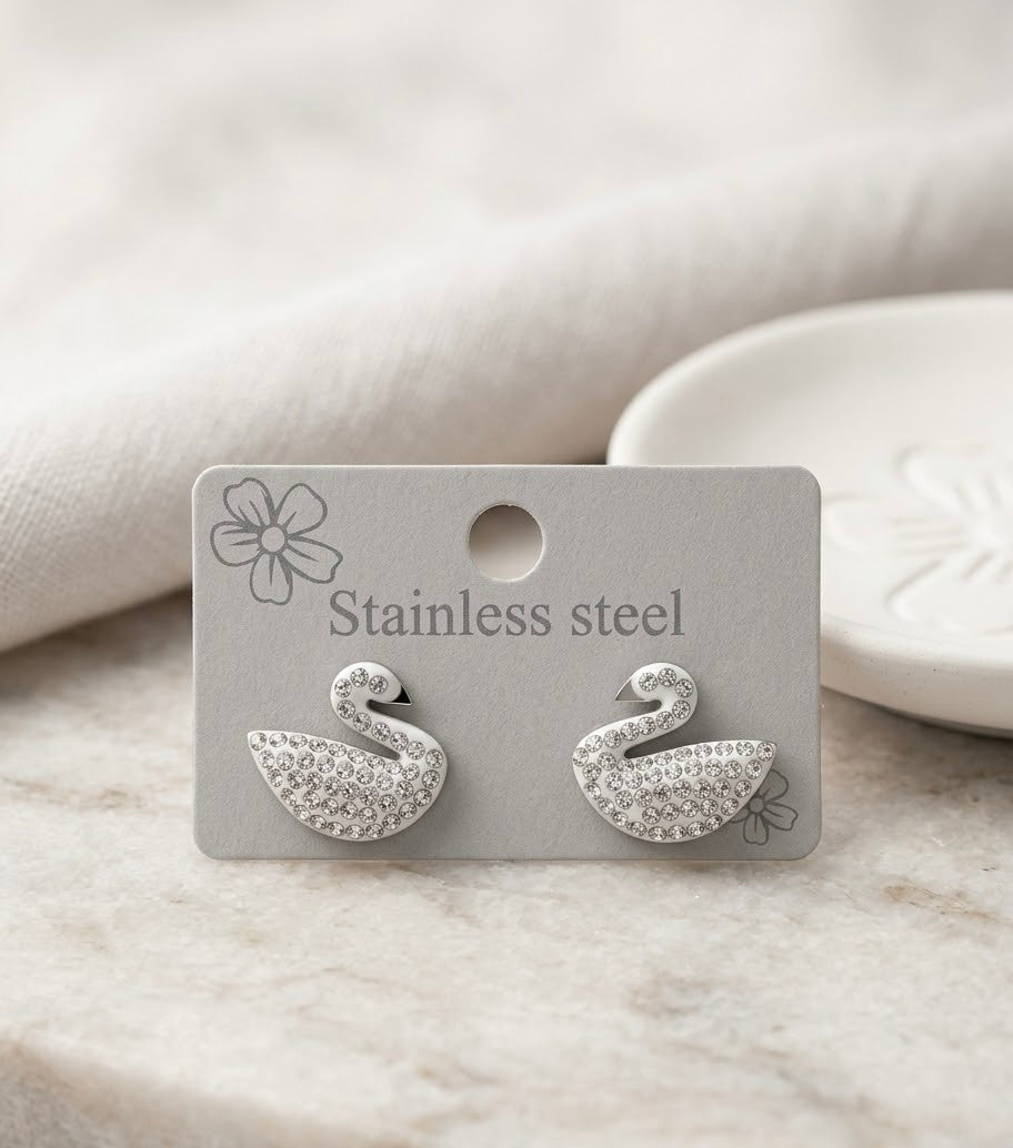 Swan | Ear studs