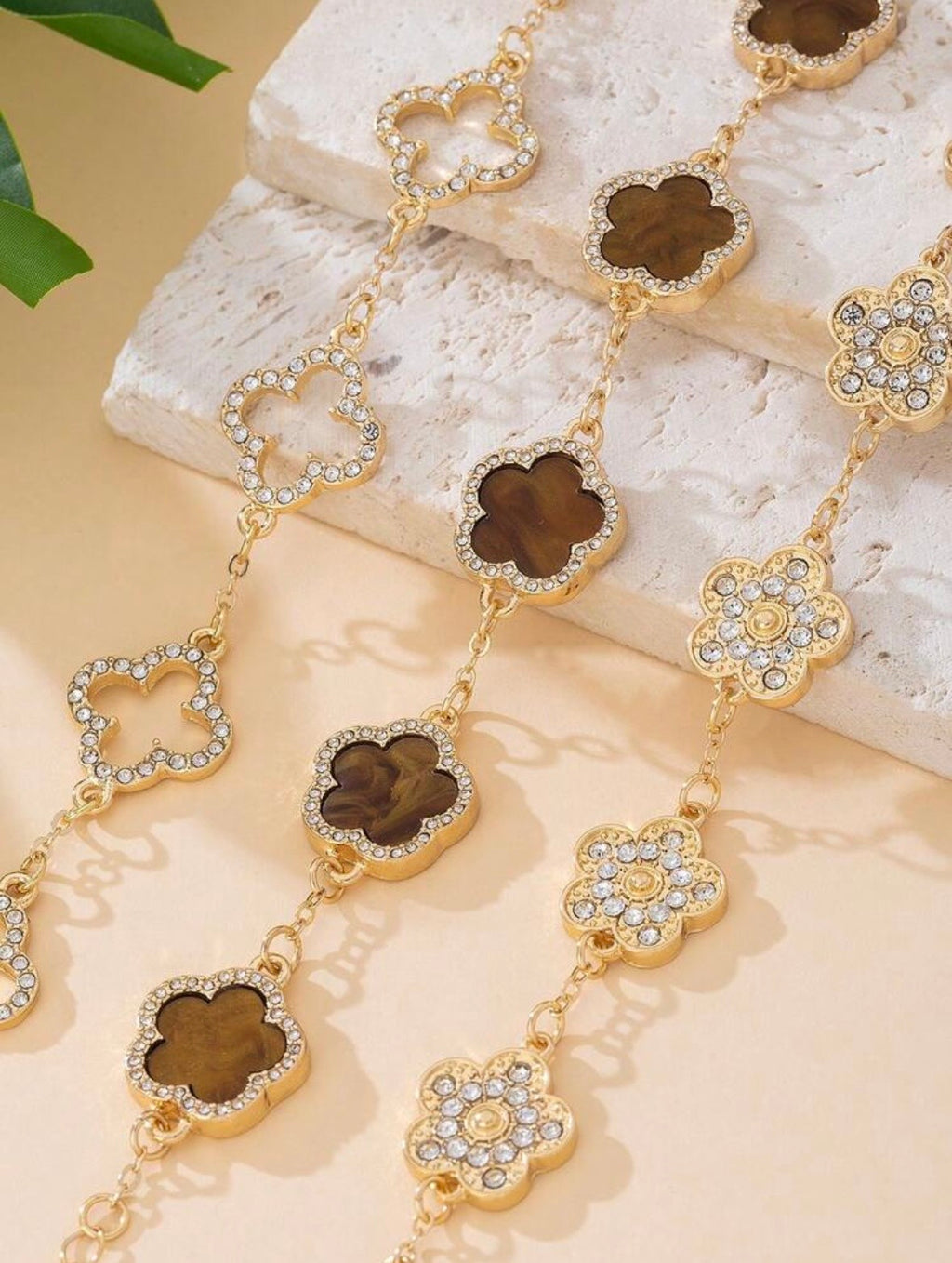 Van Cleef 3pc Rhinestone Embellished ✨