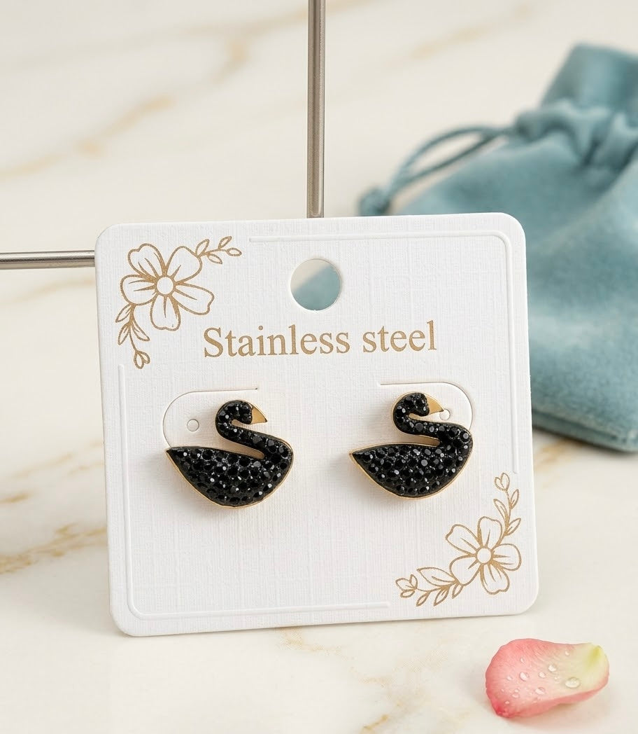 Swan | Ear studs